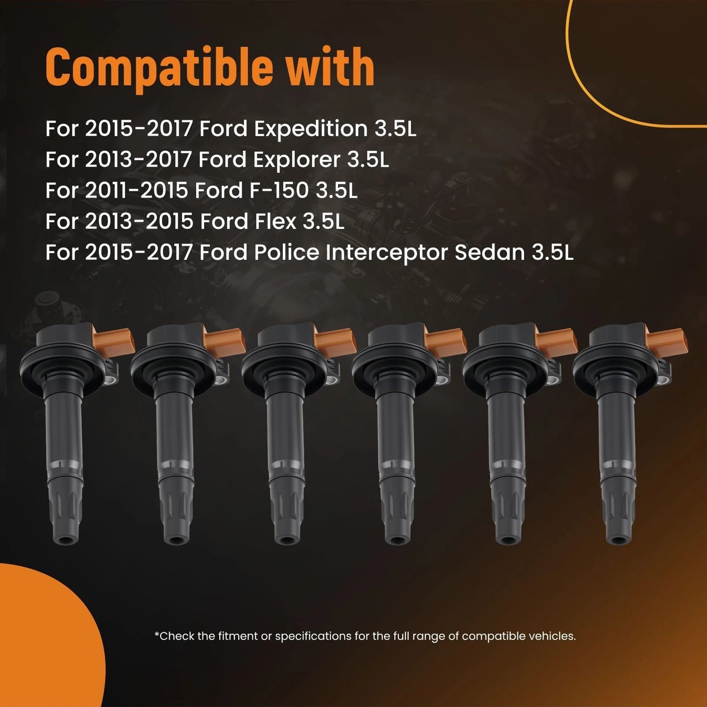 Ignition Coils Kit for Ford Transit-150/250/350 (2015–2017) 3.5L