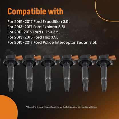 Ignition Coils Kit for Ford Transit-150/250/350 (2015–2017) 3.5L