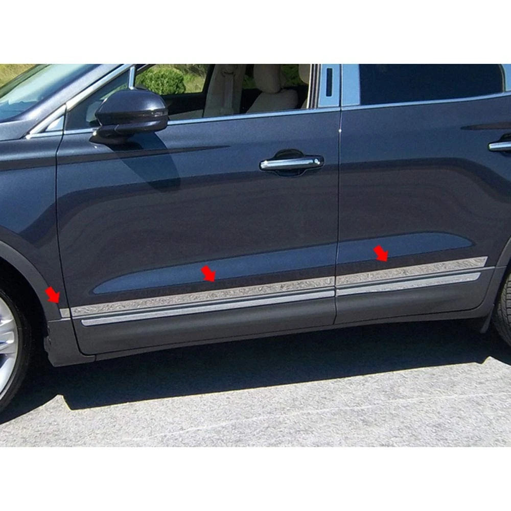 6pc Stainless Body Side Accent Trim Kit for 2015–2019 Lincoln MKC (4D)