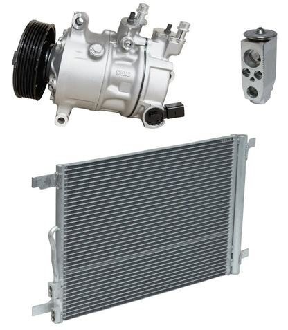 AC Compressor Kit w Condenser for Volkswagen Golf SportWagen 1.8L (2016)