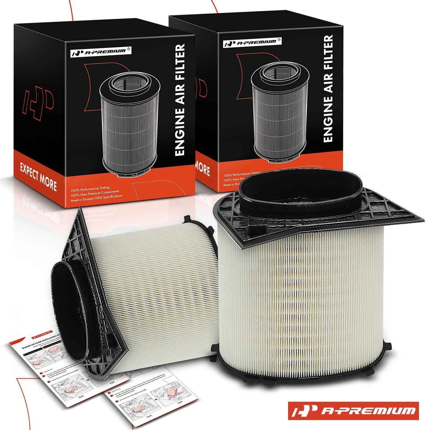 2X Engine Air Filter for Mercedes-Benz CLA45 AMG (2020–2023) GLA45 AMG (2021–2023)