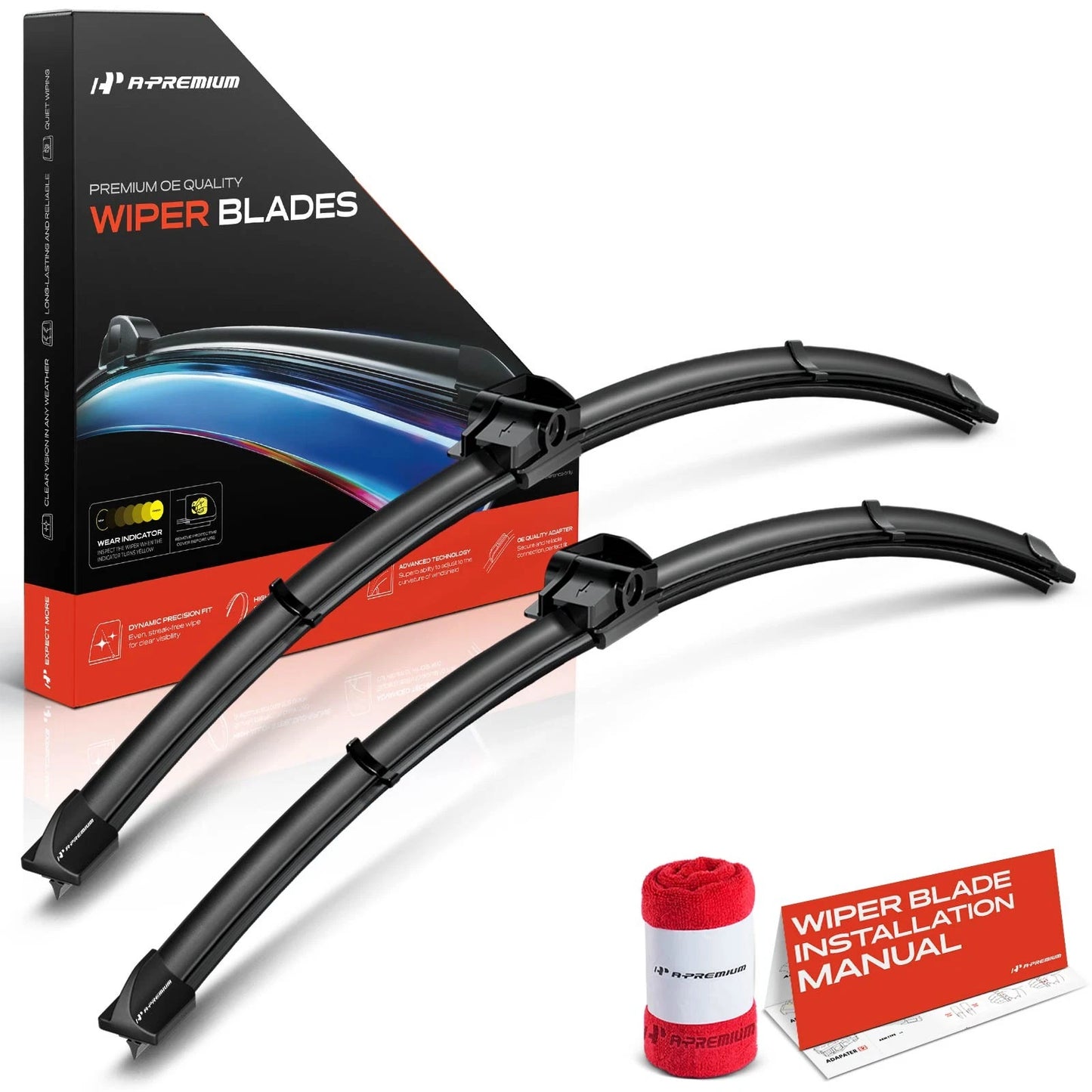 2X Front 24" & 22" Windshield Wiper Blades for Mercedes-Benz AMG GT (2019–2023)