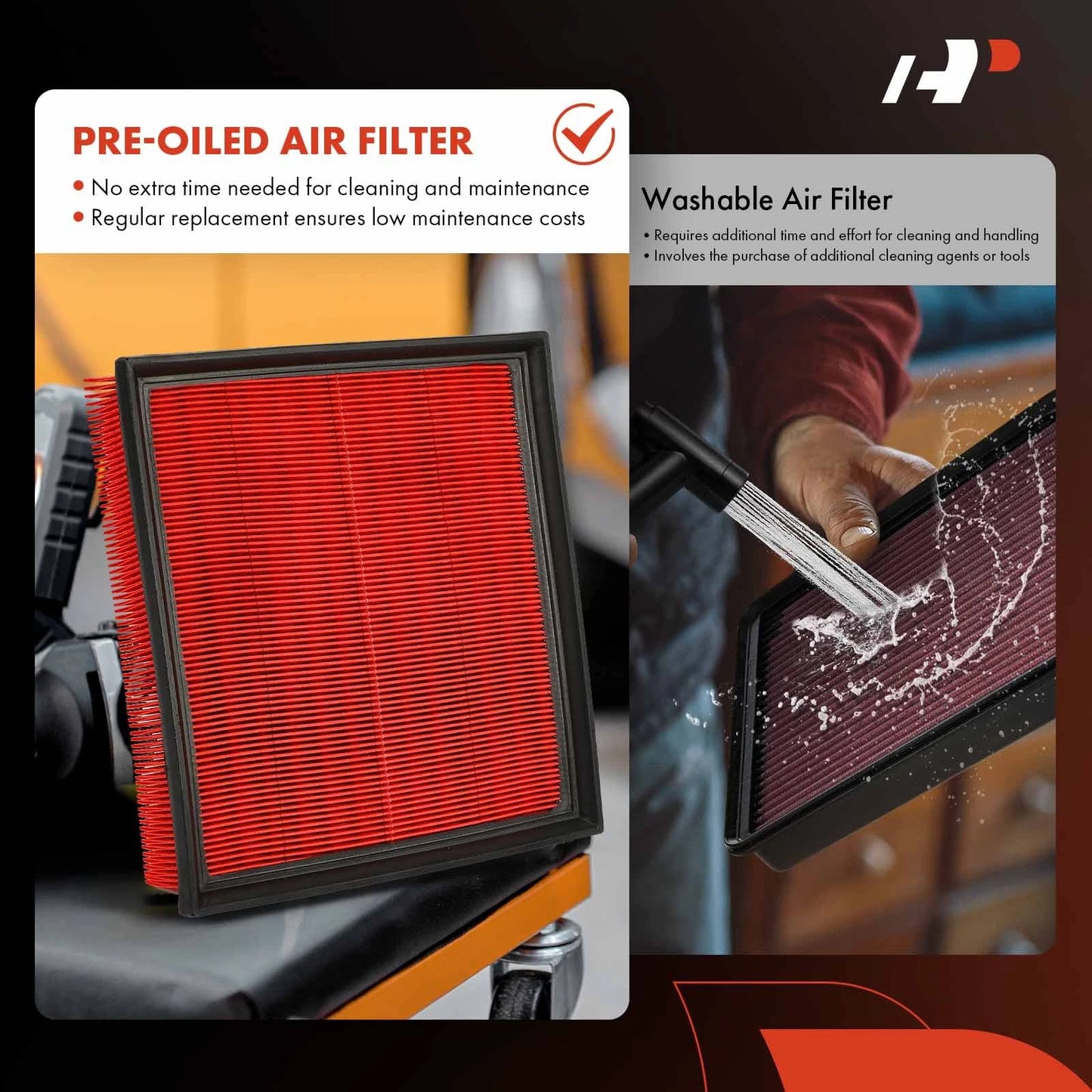 2X Performance Engine Air Filter for Chevy Impala Buick Allure
