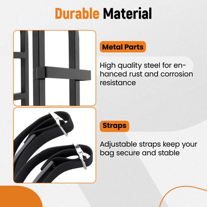 Golf Bag Carrier Mount Rack for Club Car, Yamaha & EZGO (Steel) (2014–2018)