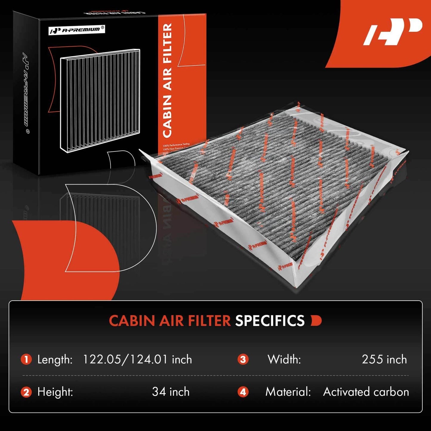 2X Activated Carbon Cabin Air Filter for Mercedes-Benz CLS550 (2007–2011)