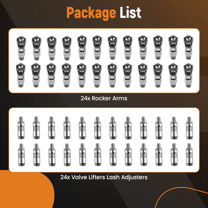 24x Rocker Arms and Lifters for Ford Lincoln Mercury (2009–2010)