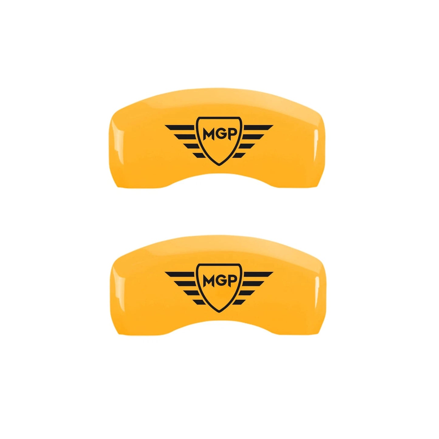 Caliper Covers Set of 4 Yellow with MGP Logo for Kia Rio (2012–2017)