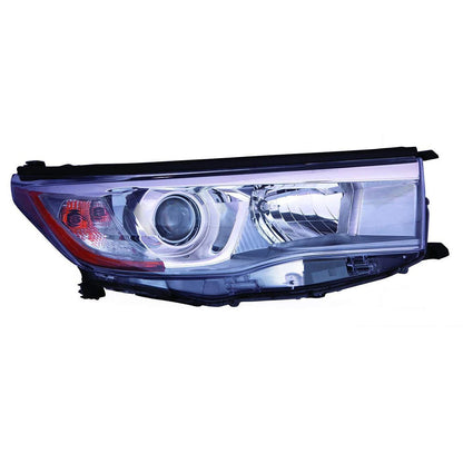 Replacement Smoked Passenger Side Head Light Assembly w/Smoked Chrome Accent
