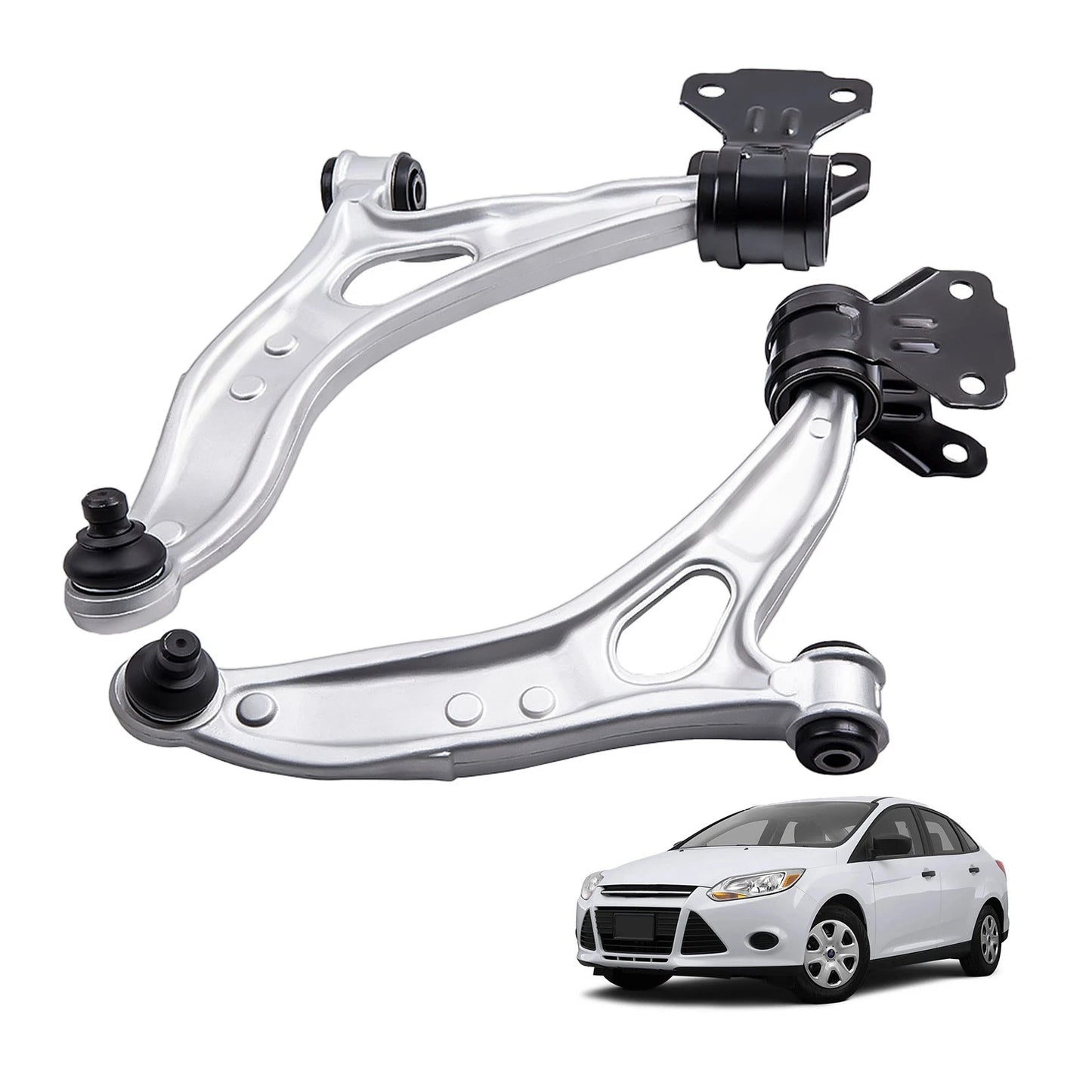2x Front Suspension Control Arm Kit and Ball Joints for Ford Focus (2013–2018)