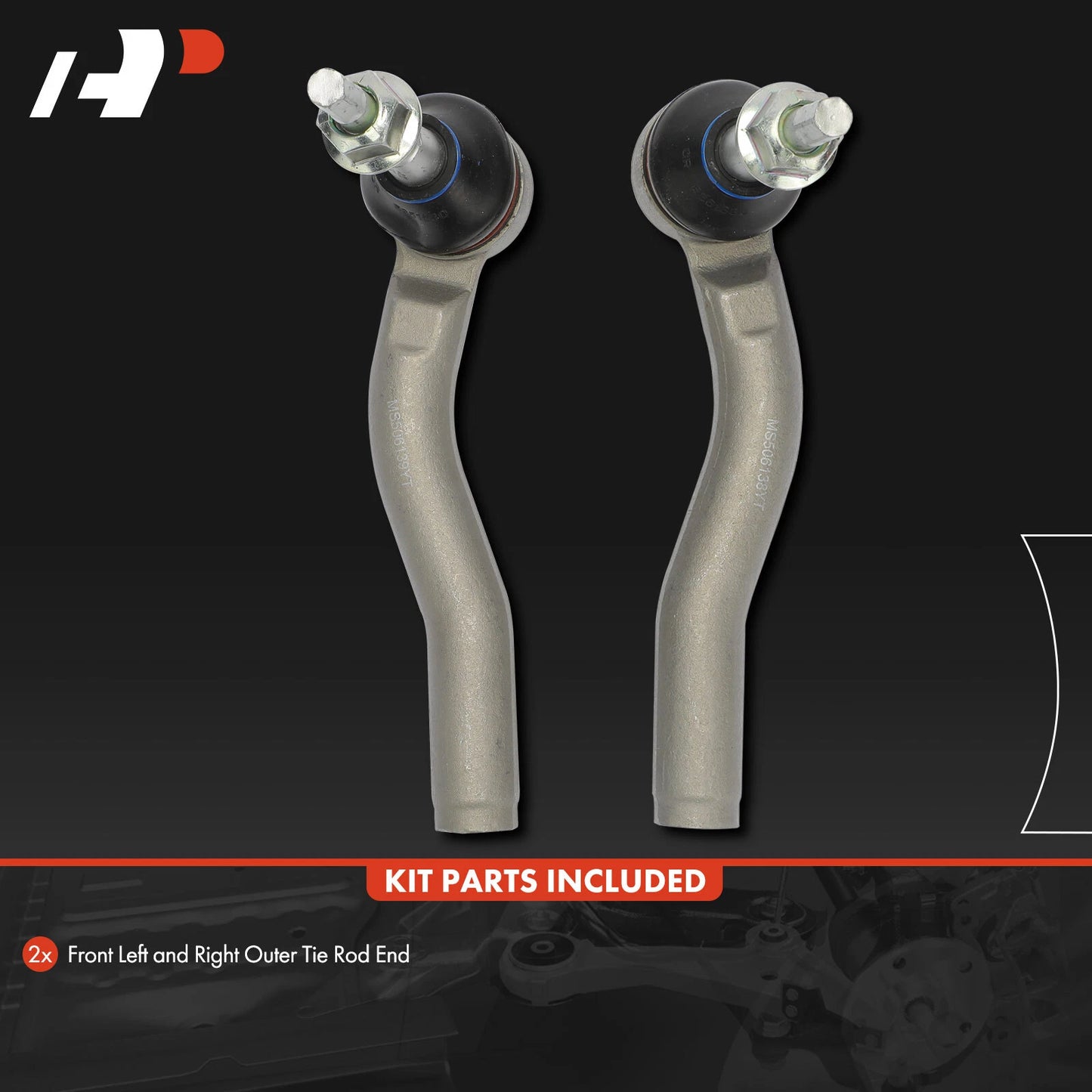 2X Front Outer Tie Rods for Chevy Silverado 1500 GMC Sierra 1500 (2019–2023)