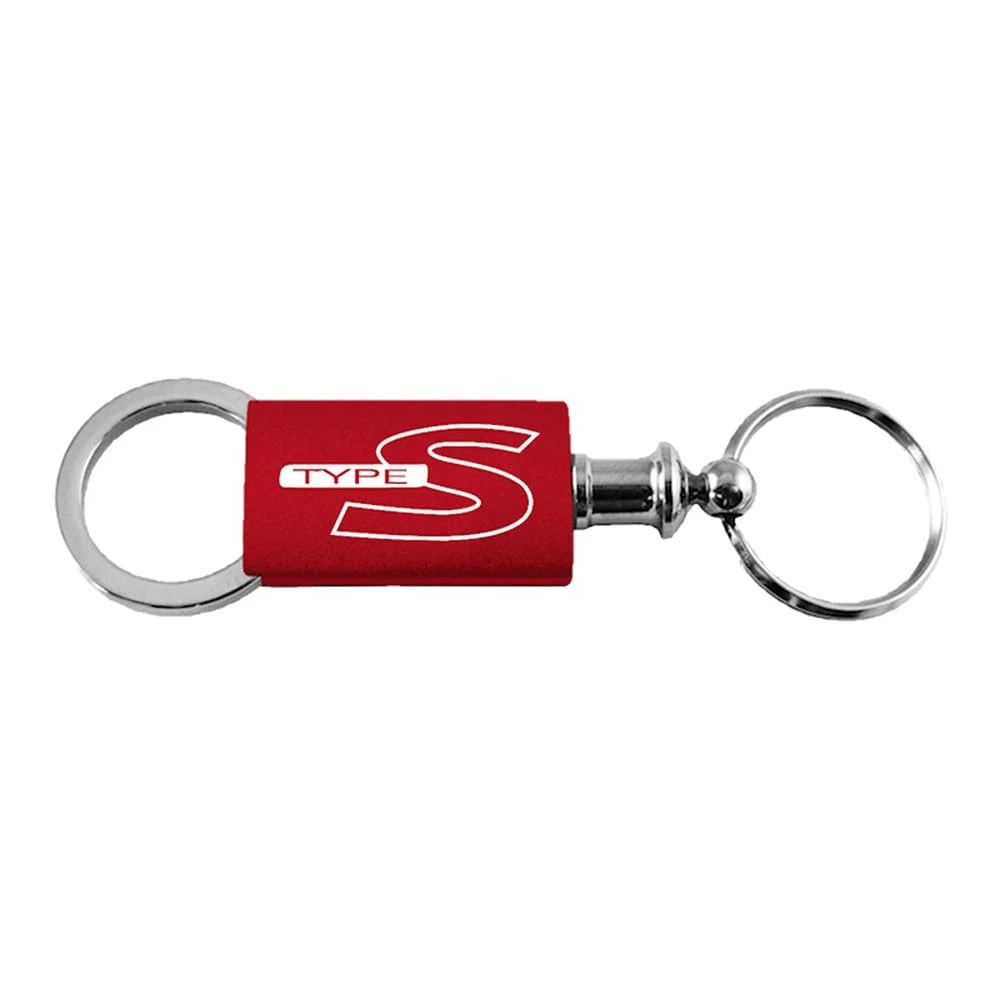 Red Anodized Aluminum Valet Keychain - Officially Licensed for Type S