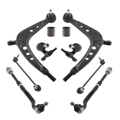 Front Control Arms w/ Ball Joints Tie Rods Retainer Kit for BMW E46 325xi 330xi (1999–2006)