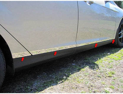 8pc Luxury FX Stainless Steel Lower Rocker Panels for 2015-2018 Ford Focus 4dr