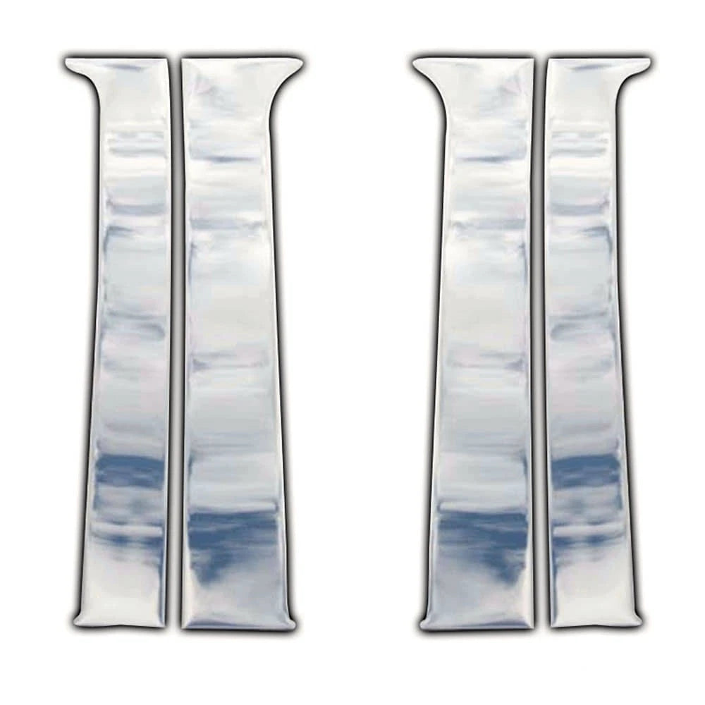 4Pc Chrome Pillar Posts Replacement for Chevy GMC Ext Crew Cab (2007–2013)