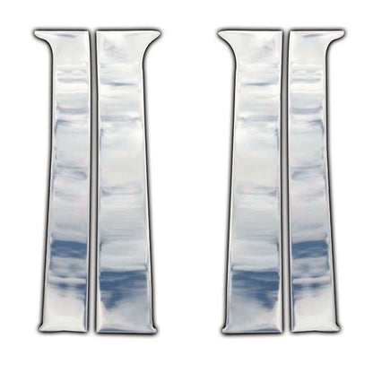 4Pc Chrome Pillar Posts Replacement for Chevy GMC Ext Crew Cab (2007–2013)