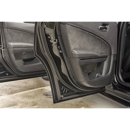 Carbon Fiber Rear Door Badges with Polished Trim for Dodge Charger (2011–2013)