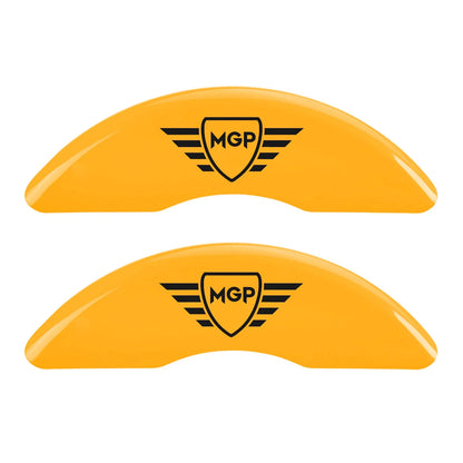 Caliper Covers Set of 4 Yellow MGP Logo for Lincoln Navigator (2008–2009)