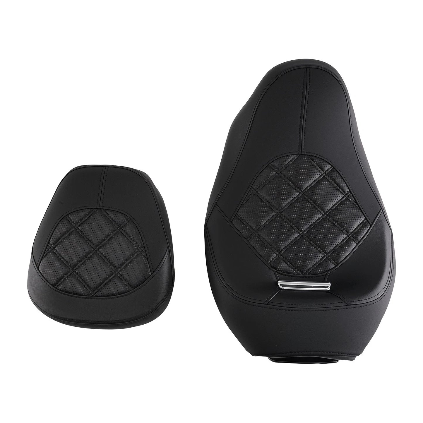 Black PU Seat Driver & Passenger for Harley Touring (2009–2018)