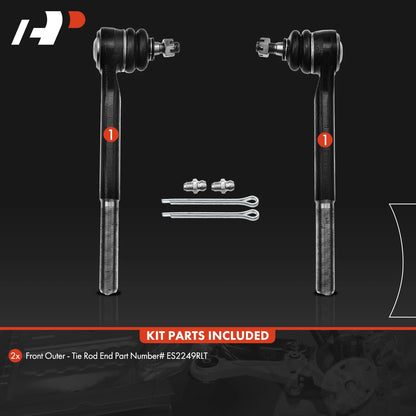 2X Front Outer Tie Rods for Chevy Blazer GMC Jimmy (1995–1998)