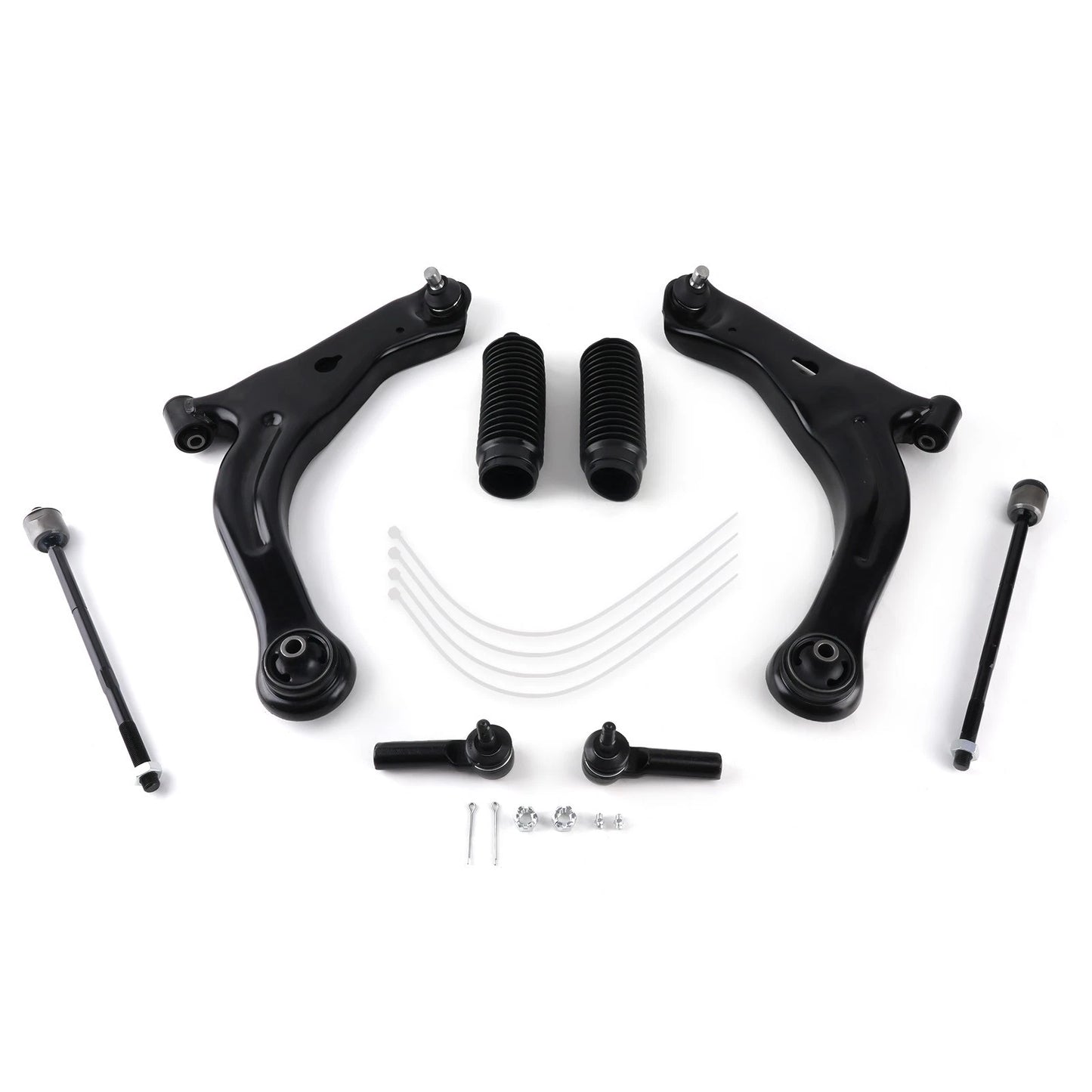 Front Lower Control Arm Inner & Outer Tie Rod for 2009-2012 Ford Escape Tribute