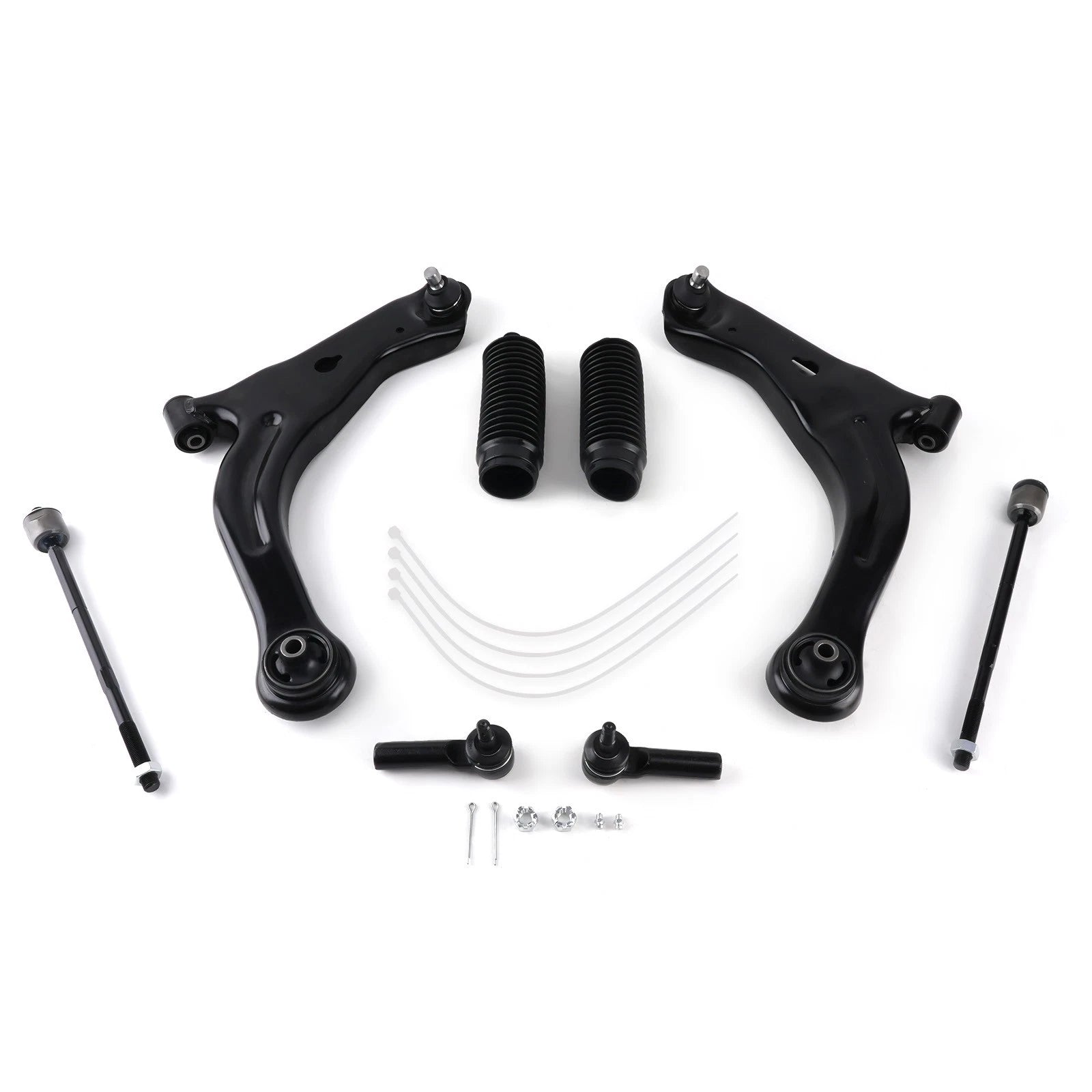 Front Lower Control Arm Inner & Outer Tie Rod for 2009-2012 Ford Escape Tribute