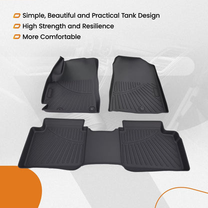 Anti-Slip Floor Mats for Kia Forte (2019–2024) TPE Rubber Full Set