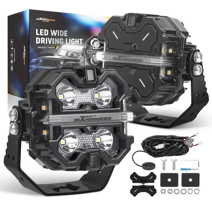270° LED Driving Light Pods for Off-Road ATV UTV 4x4 (160W, RGB) (12V)