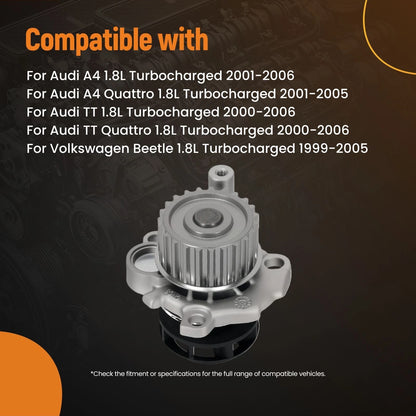 Engine Coolant Water Pump for Volkswagen Beetle 2.0L (1998–2005)