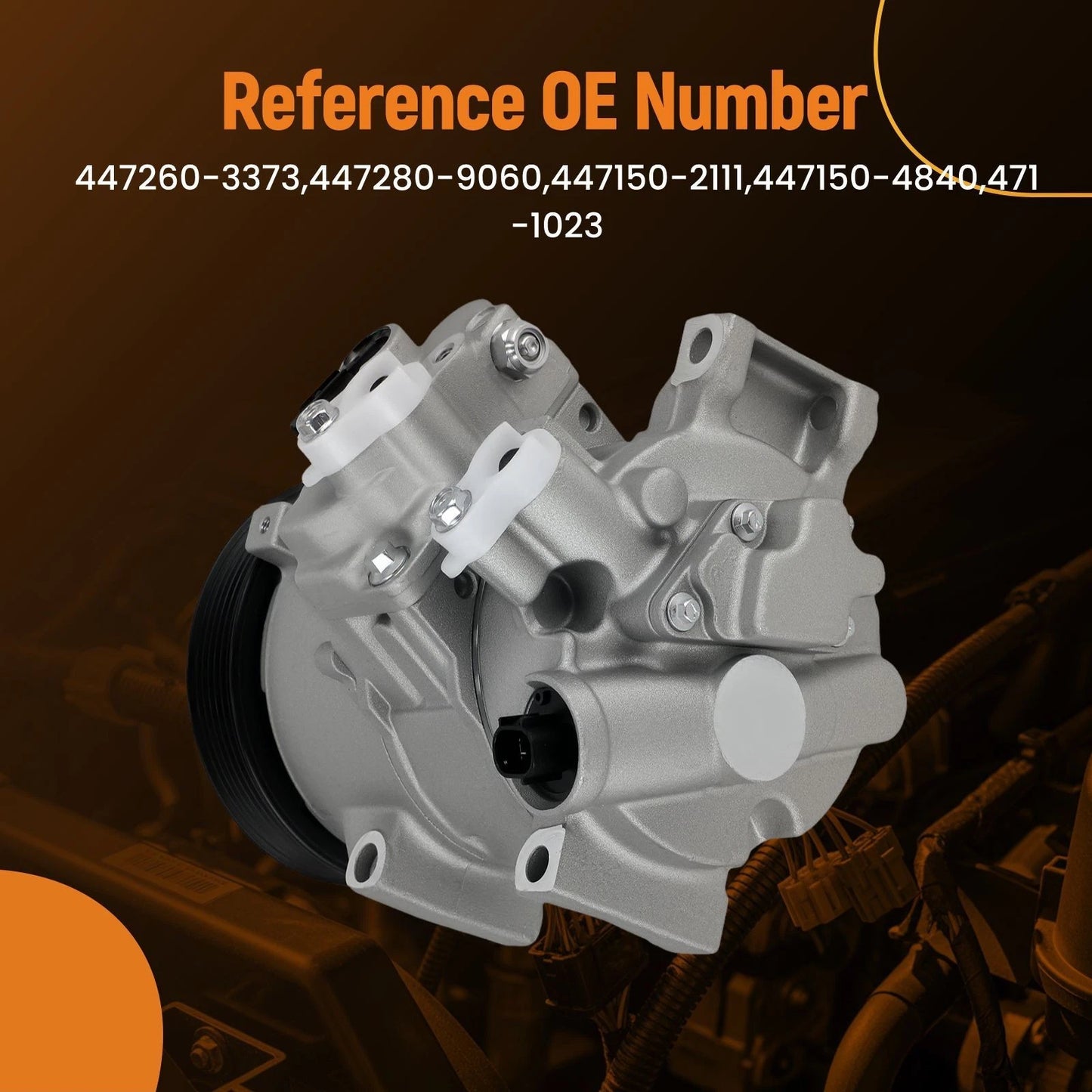 AC Compressor for Toyota Corolla Matrix 1.8L (2011–2014) with Clutch