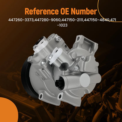 AC Compressor for Toyota Corolla Matrix 1.8L (2011–2014) with Clutch