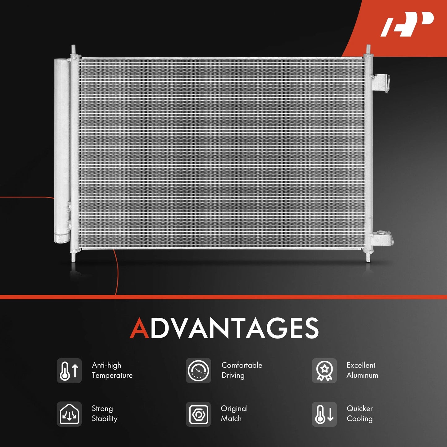 A/C Condenser with Bracket & Drier for Chevrolet City Express (2015–2018)