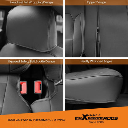 Leather Car Seat Covers Full Set for Ford F-150 (2015–2024) Waterproof