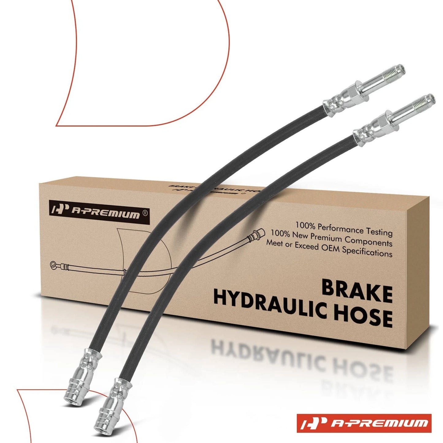 2X Rear Brake Hydraulic Hose for Mercedes-Benz SLK55 AMG (2013–2016)