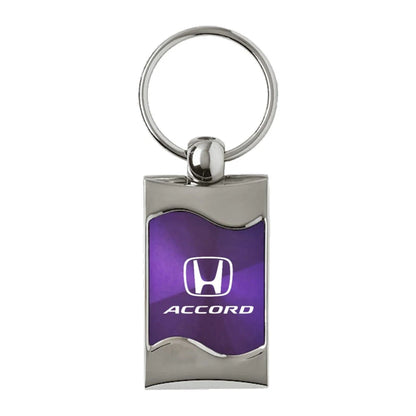 Purple Rectangular Wave Keychain - Officially Licensed for Honda Accord