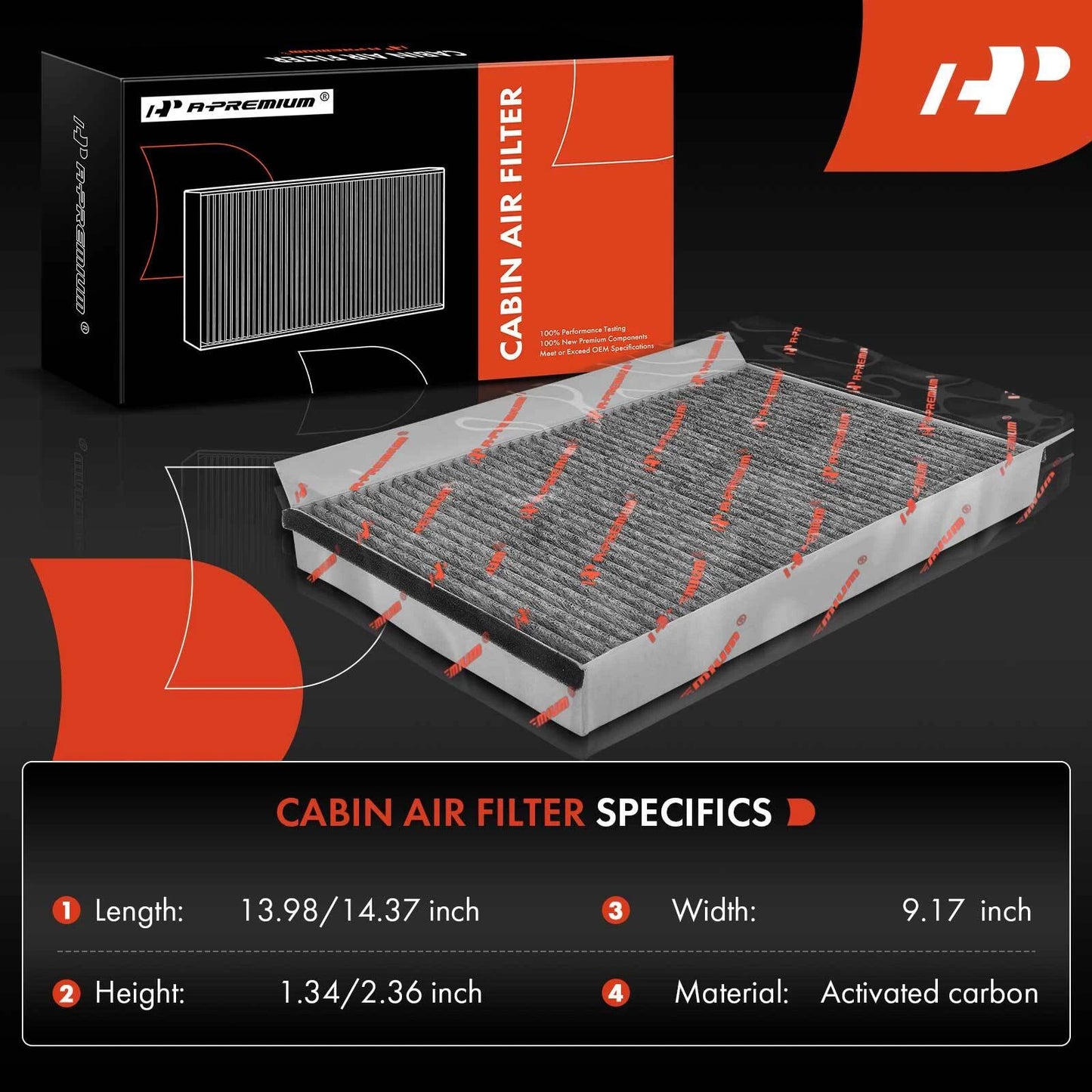 Activated Carbon Cabin Air Filter for Mercedes-Benz Sprinter 2500 3500 (2007–2023)