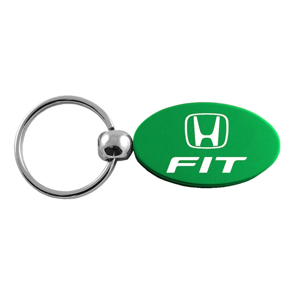 Green Oval Keychain KC1340.FIT.GRN - Officially Licensed for Honda Fit