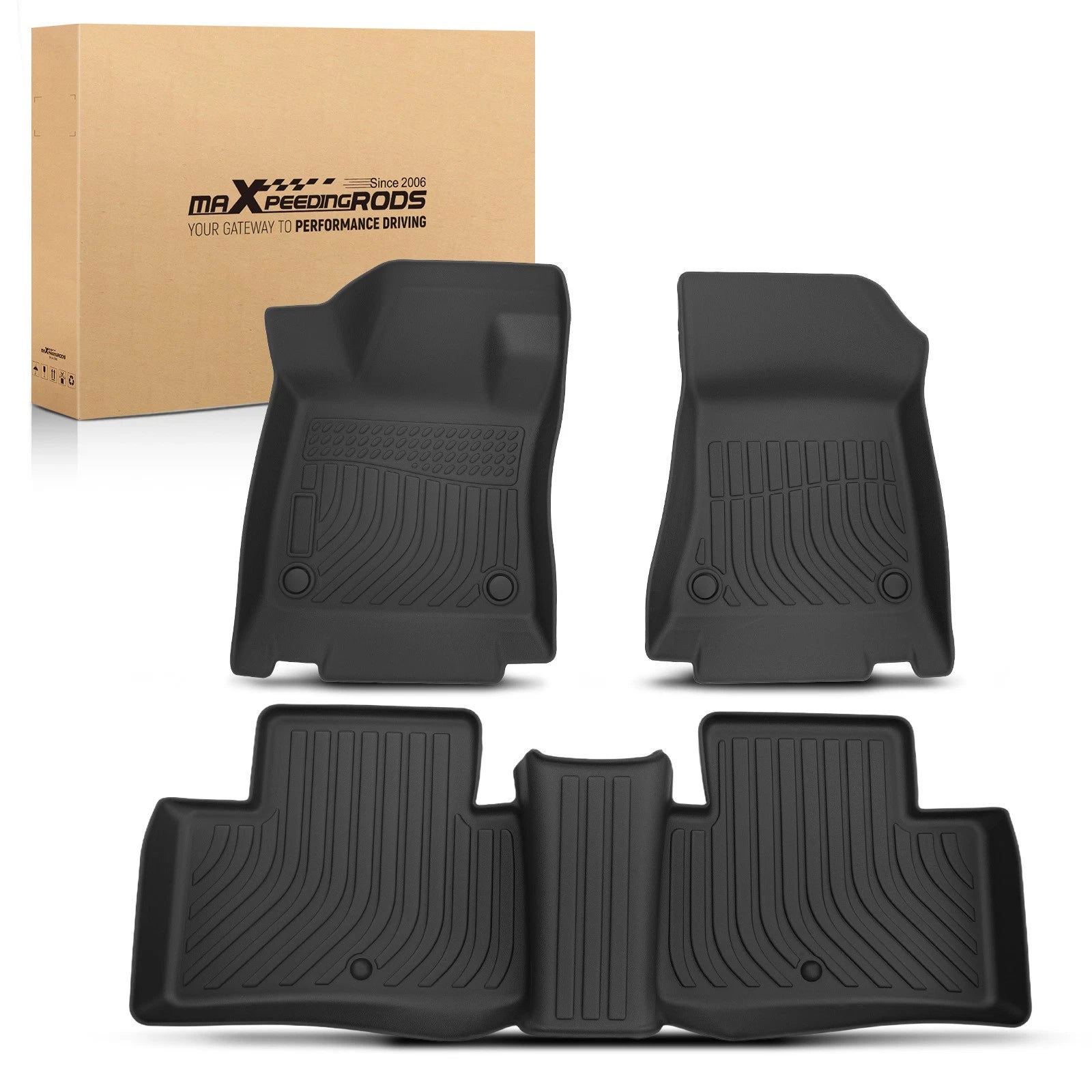 Black TPE Carpet Floor Mats for INFINITI QX50 (2019–2025) Waterproof Floor Liners