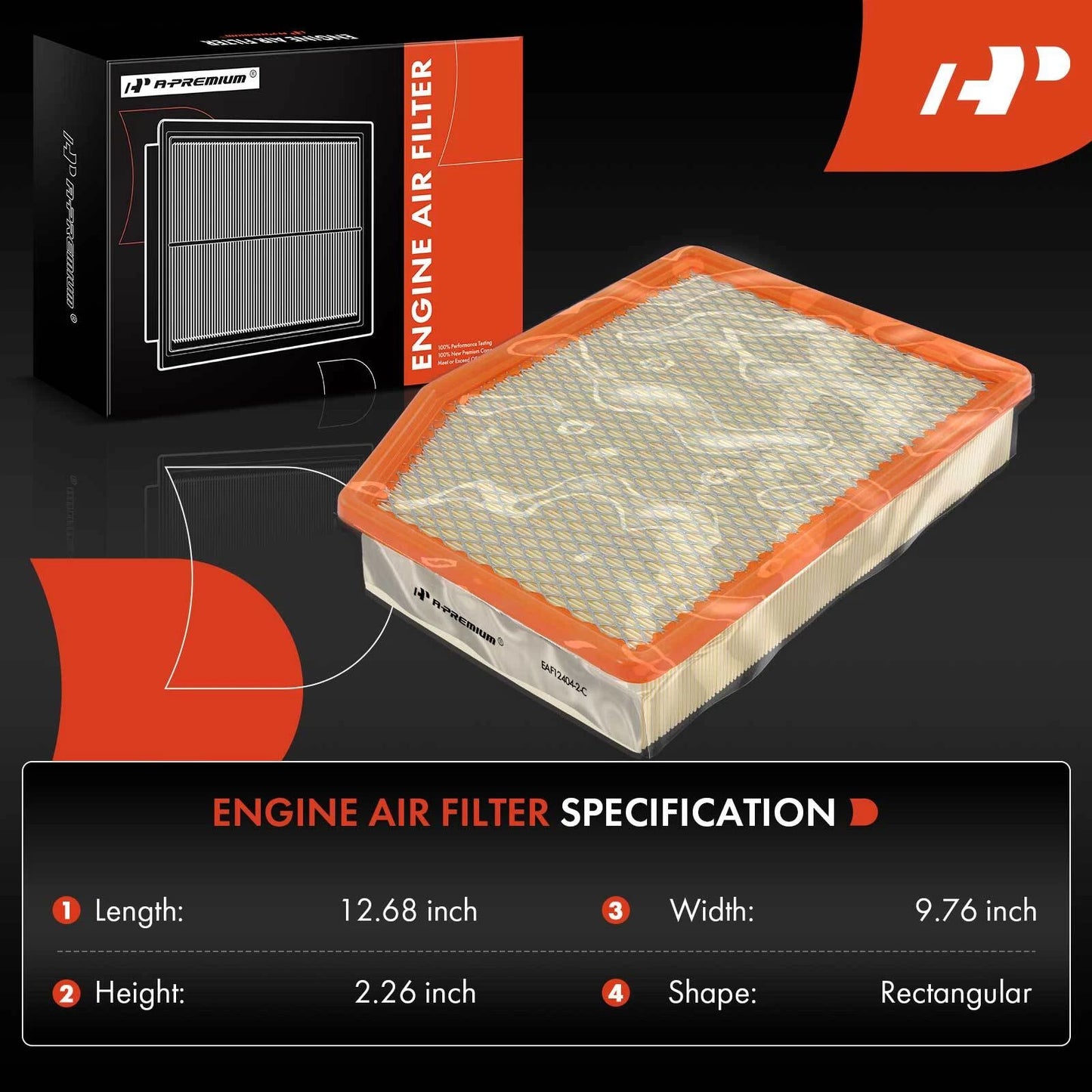 2X Engine Air Filter for Chevrolet Silverado 1500 GMC Sierra (2019–2023)
