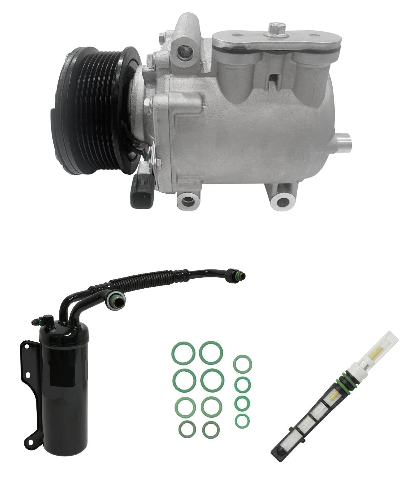 AC Compressor Kit Replacement for Ford E-350 Econoline Club Wagon (2002–2002)