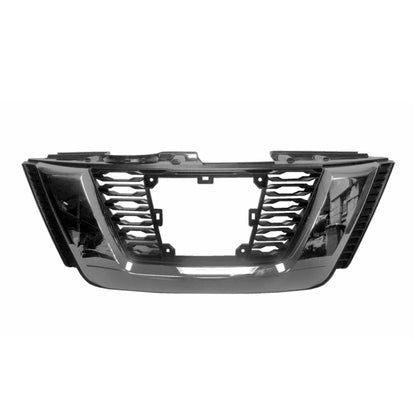 Replacement Black ABS Plastic Front Grille w/Chrome Molding