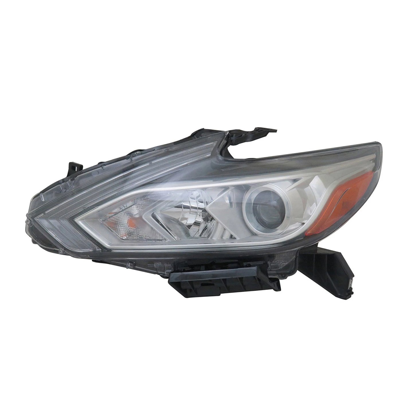 Halogen Headlight Assembly Front Left w Chrome Bezel for Driver Halogen