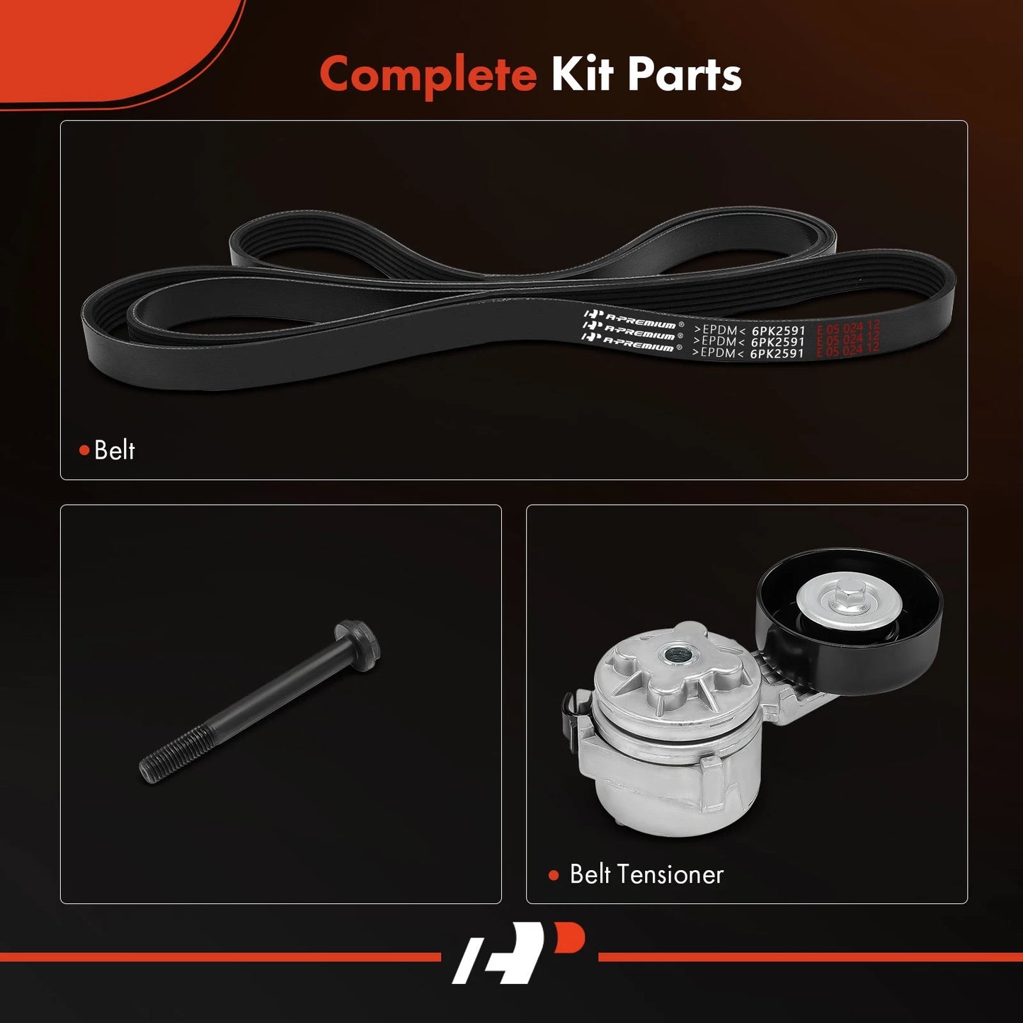 3X Serpentine Belt Drive Component Kit for Chevrolet Tahoe (2000–2006)