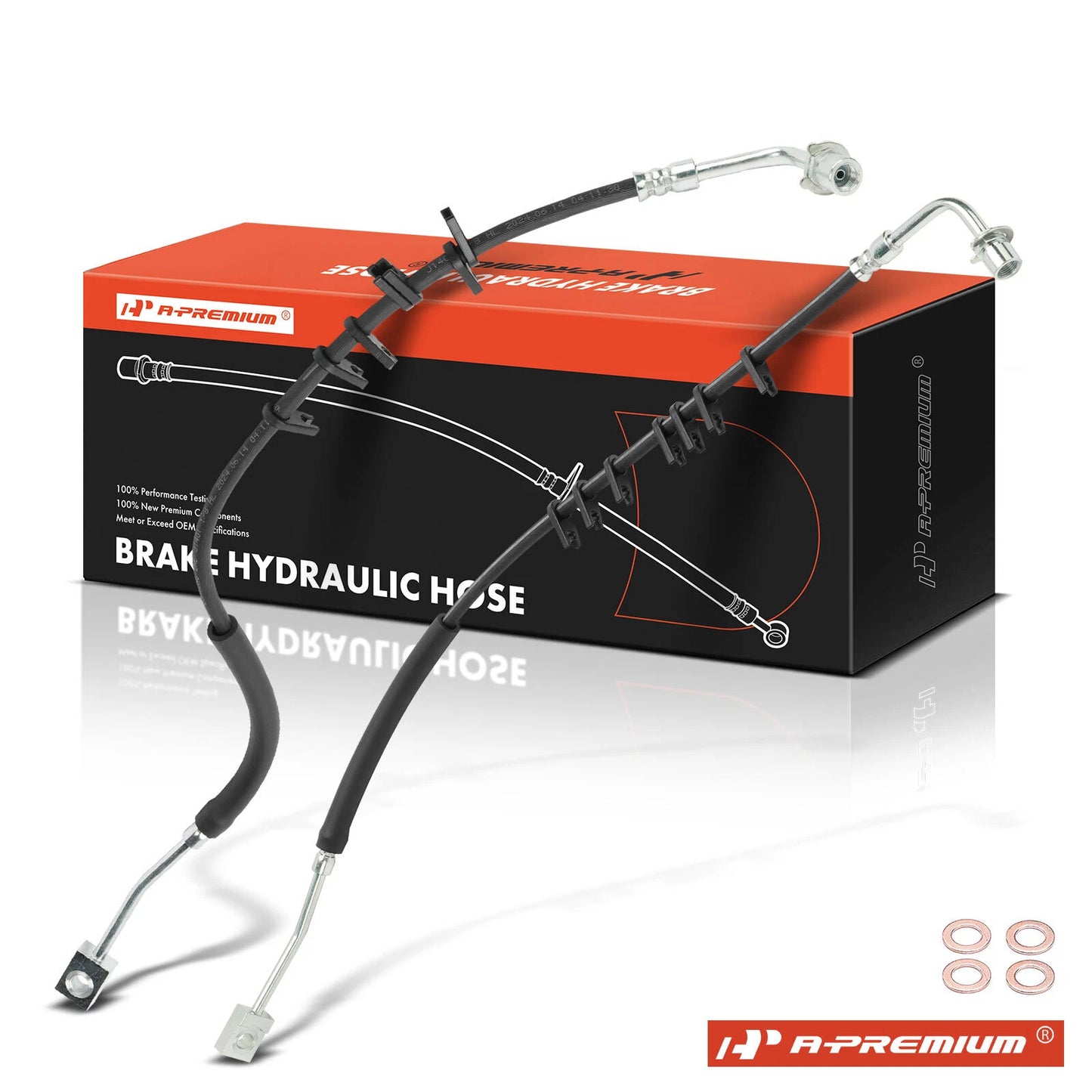 2X Front Brake Hydraulic Hose for Chevy C4500 GMC C5500 (2003–2009)