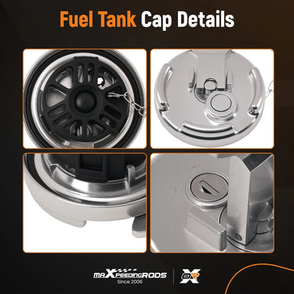 Anti-Theft Cap with Chain for Peterbilt 378 379 384 385 386 (1987–2016)