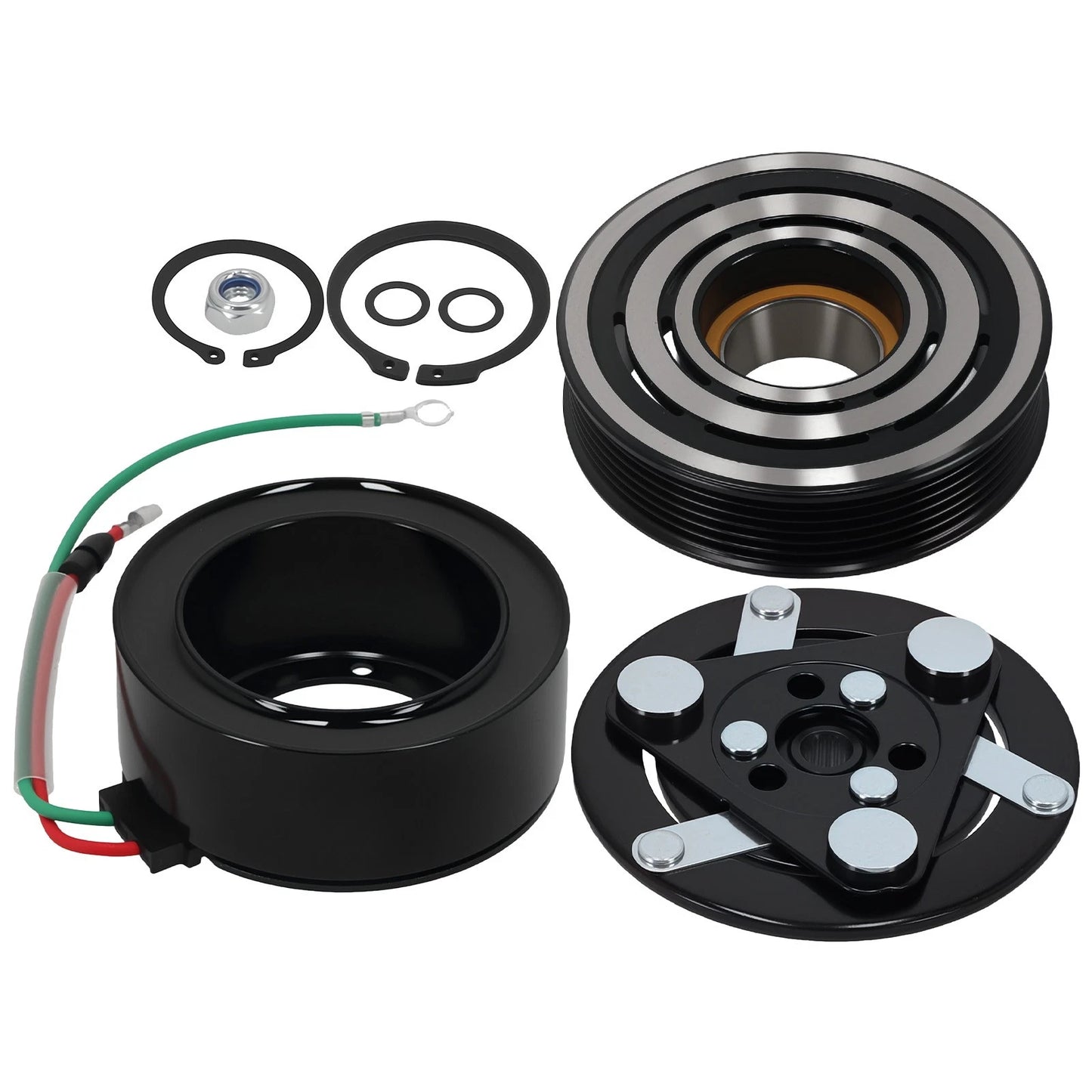 6-Groove AC Compressor Clutch Kit for Honda Civic 1.7L (2001–2005)