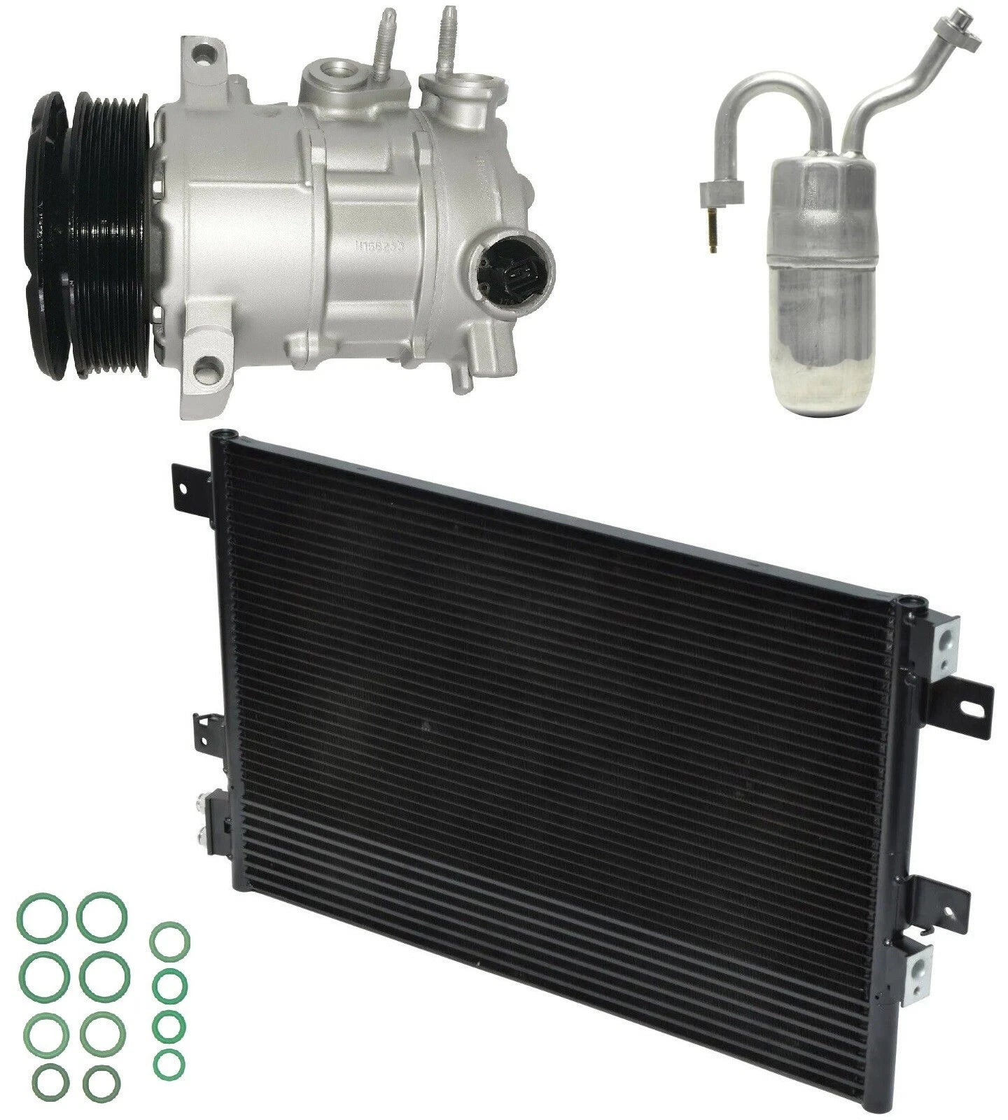 AC Compressor Kit With Condenser Replacement for Dodge Avenger 2.0L (2008)