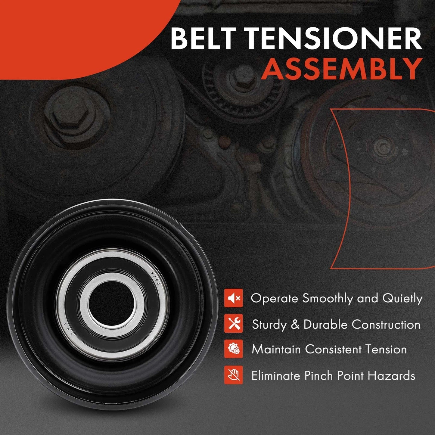 Accessory Belt Idler Pulley for Chevy Camaro (2000–2002) Buick Lucerne (2006–2010)