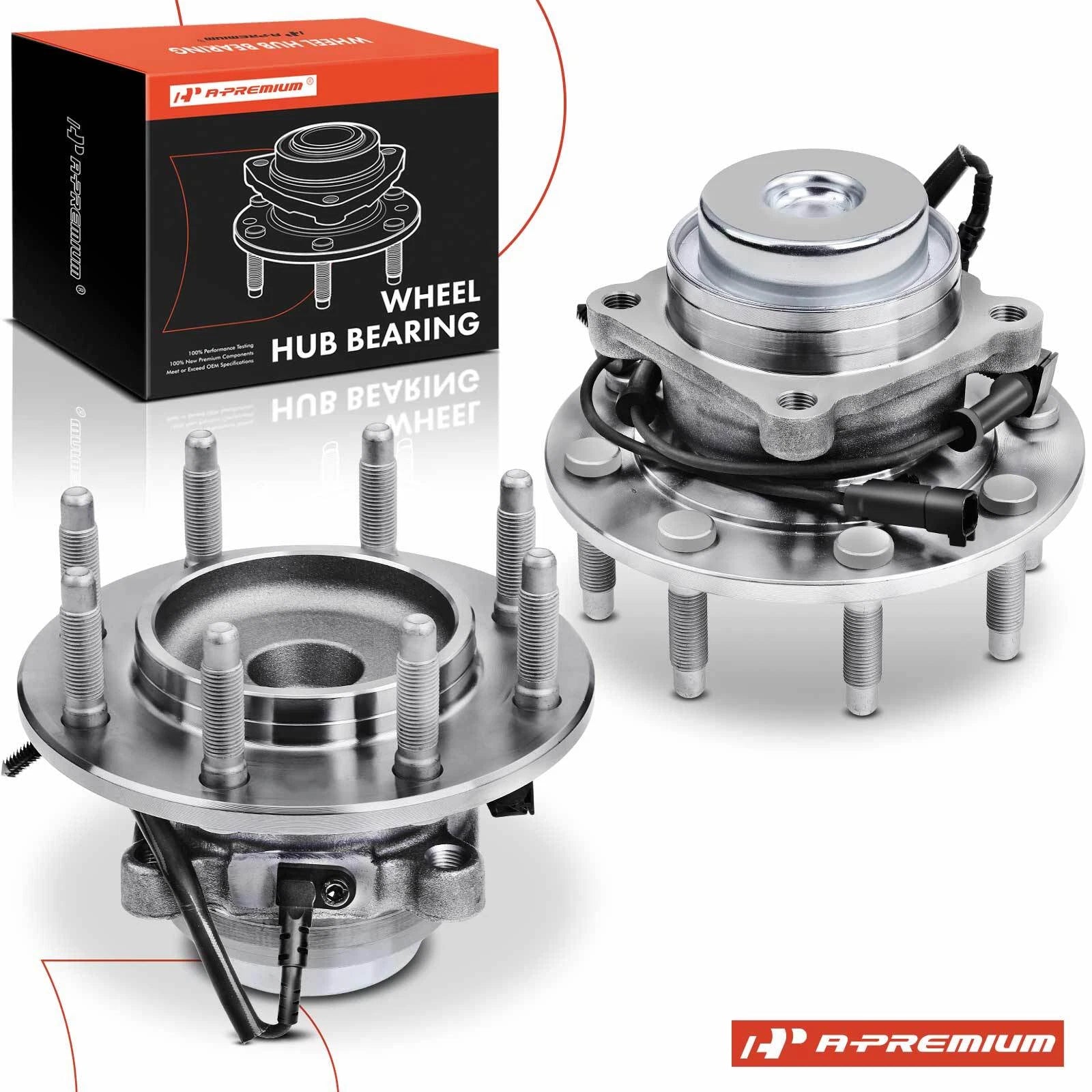2X Front Wheel Hub and Bearing Assembly for Chevrolet Express 2500 (2003–2023)