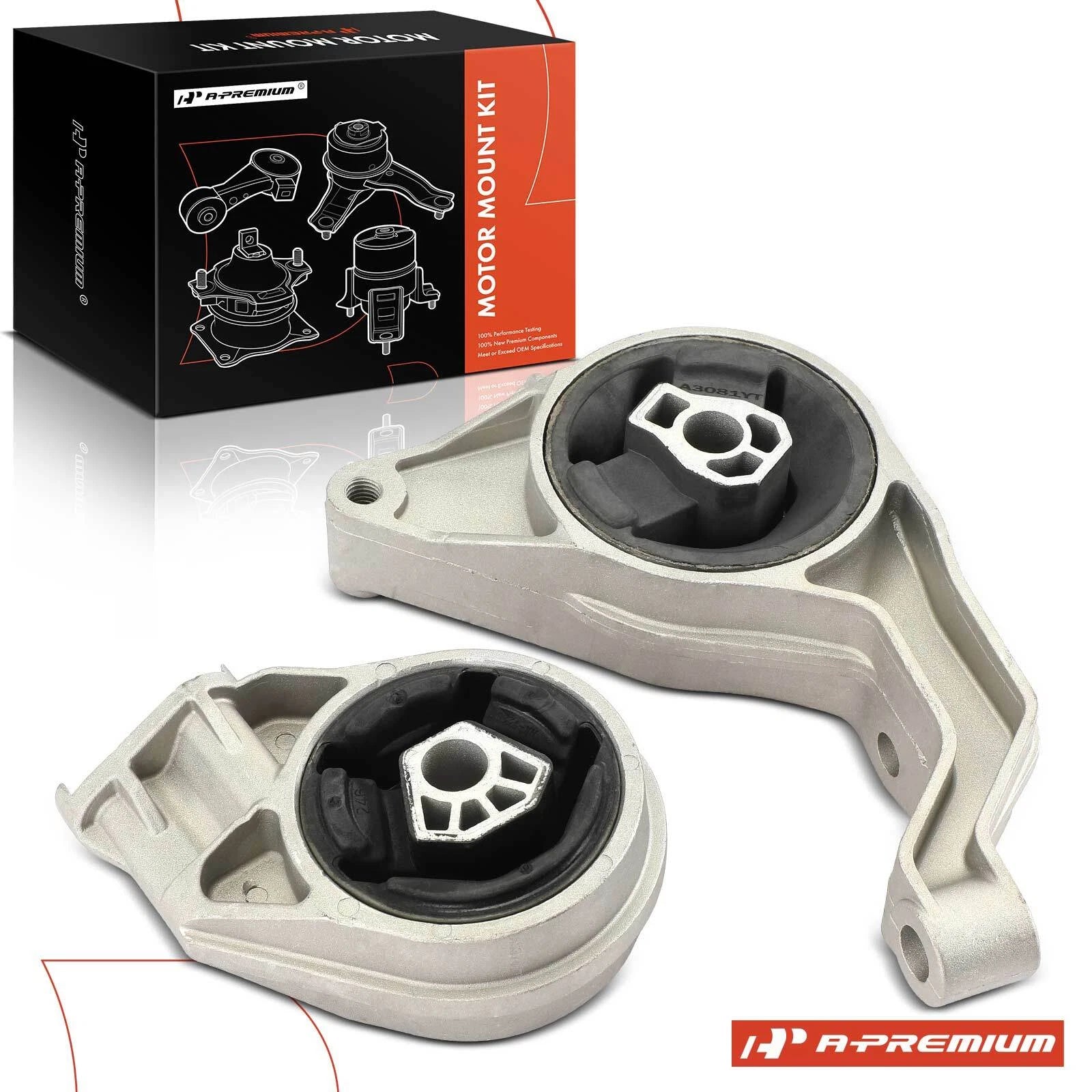 2X Front & Rear Transmission Mount for Chevy HHR (2006–2011)