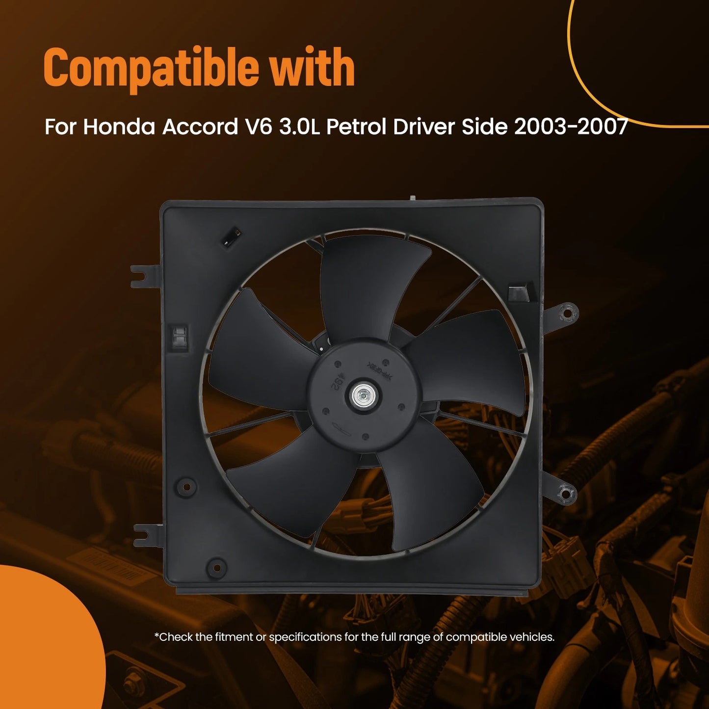 Cooling Fan for Honda Accord 3.0L (2003–2007) Driver Side